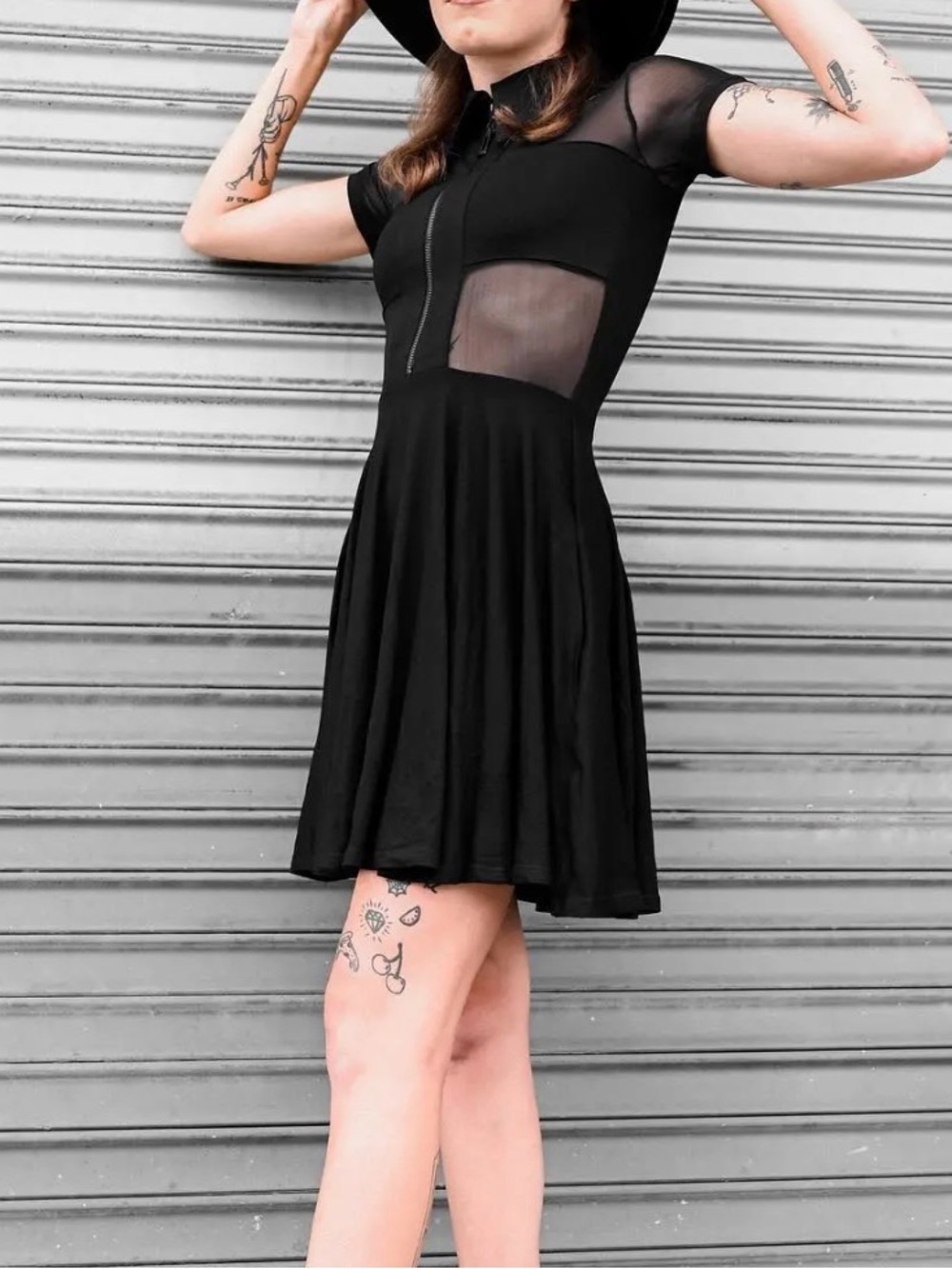 Foxblood Crossed out dress